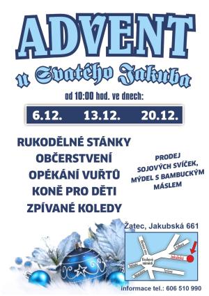 rukodělné stánky a zpívané koledy