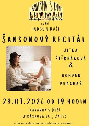 šansonový recitál v kavárně